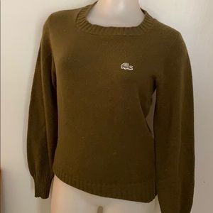 Authentic vintage IZOD sweater sz S olive green